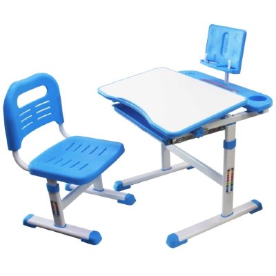 Комплект RIFFORMA SET-17 голубой: парта + стул + подставка для книг