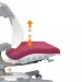Детское кресло Comf-Pro Ultraback Y1018 розовое с белой спинкой