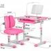 Комплект мебели (столик 70 см + стульчик + лампа) Mealux EVO BD-23 PN розовый